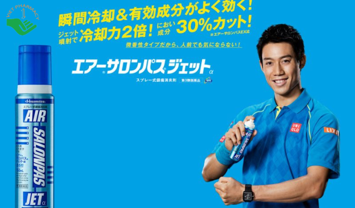 Chai xịt Salonpas Jet Spray Hisamitsu giảm đau, kháng viêm do căng cơ, bong gân (118ml)