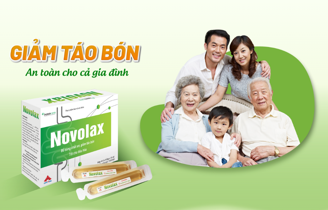 Novolax - Giảm táo bón an toàn cho cả gia đình