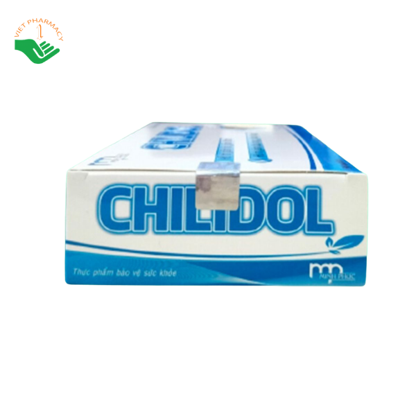 Thực phẩm bảo vệ sức khỏe Chilidol hỗ trợ giảm ho, đau rát họng và khản tiếng (Hộp 3 vỉ x 10 viên)