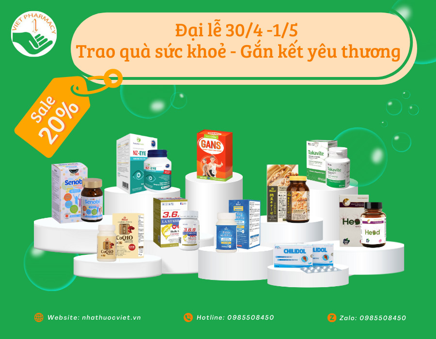 Voucher giảm giá lên đến 20% - Trao quà sức khỏe, gắn kết yêu thương