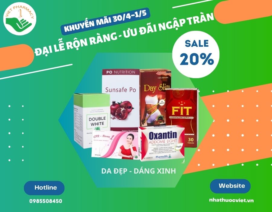 Khuyến mãi cực sốc lên đến 20% - Da đẹp, dáng xinh