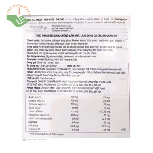 Nước uống CollagenaT No-Age Drink Pharmalife
