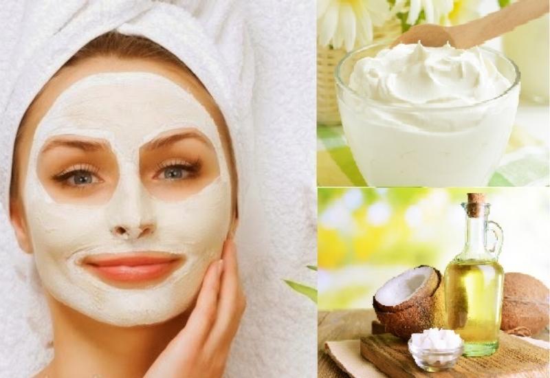 Làm trắng da bằng dầu dừa và sữa chua không đường