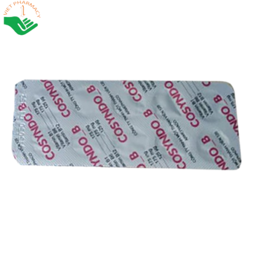 Thuốc Cosyndo B bổ sung vitamin nhóm B cho người thiếu hụt (10 vỉ x 10 viên)