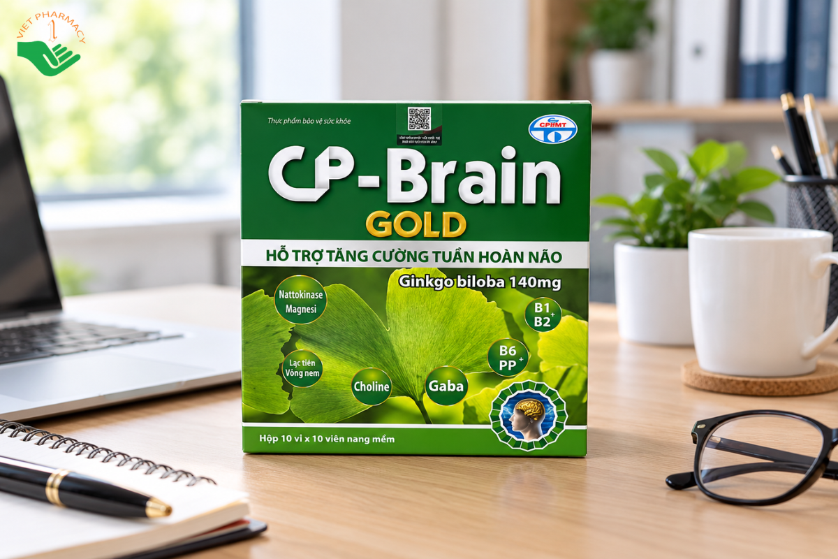 CP – Brain Gold hỗ trợ tăng cường tuần hoàn não