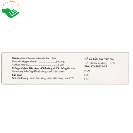 Thuốc Dacolfort 500mg điều trị triệu chứng suy tĩnh mạch, mạch bạch huyết (3 vỉ x 10 viên)