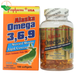 Dầu cá Hồi Alaska Omega 3,6,9 tốt cho tim mạch, da, não, thị lực và khớp (hộp 100 viên)