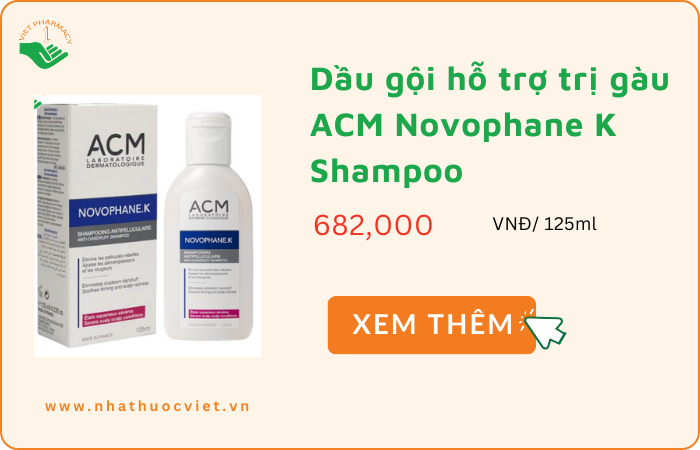 Dầu gội hỗ trợ trị gàu ACM Novophane K Shampoo