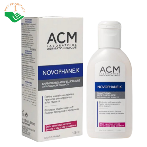 Dầu gội hỗ trợ trị gàu ACM Novophane K Shampoo 125ml