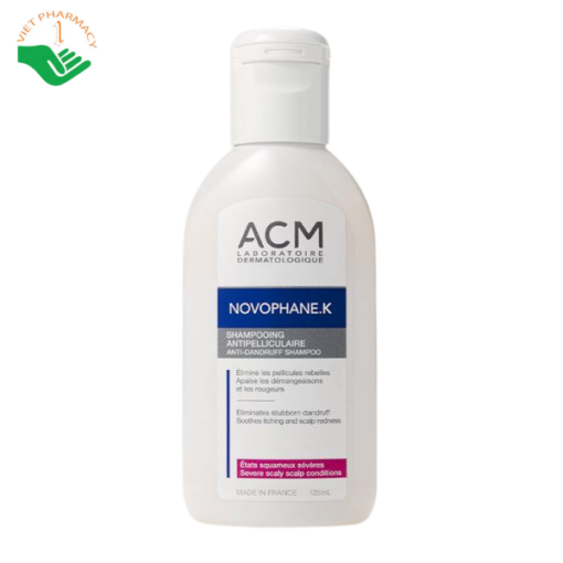 Dầu gội hỗ trợ trị gàu ACM Novophane K Shampoo 125ml
