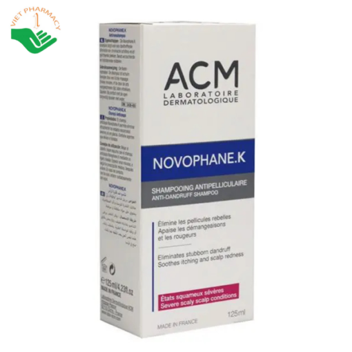 Dầu gội hỗ trợ trị gàu ACM Novophane K Shampoo 125ml