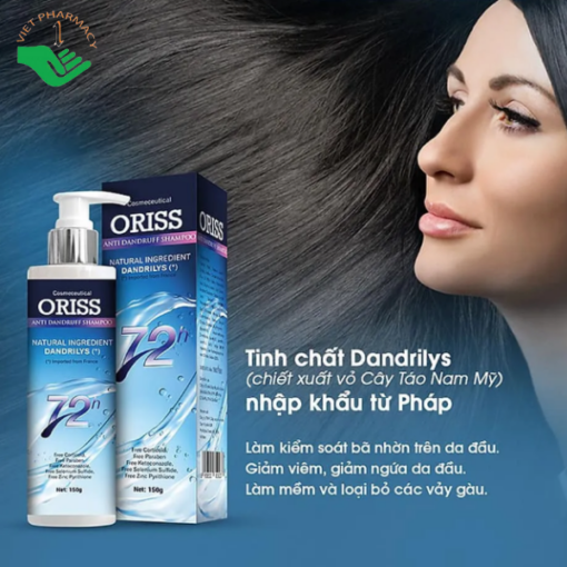 Dầu gội hỗ trợ trị gàu ORISS 150g