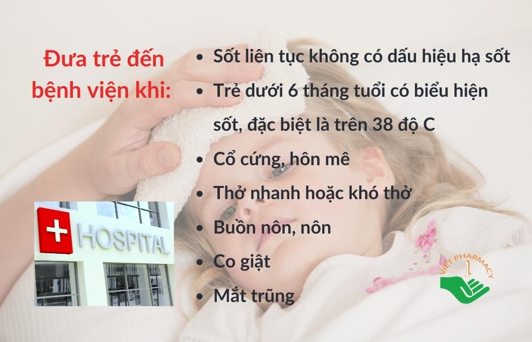 Dấu hiệu cần đưa trẻ đến bệnh viện