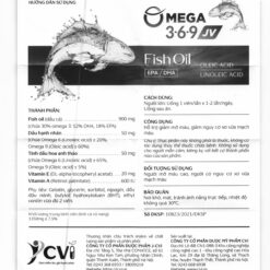 Dầu cá Omega 3-6-9 JV (Hộp 60 viên)