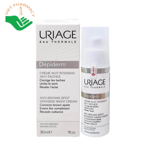 Kem sáng da chuyên sâu ban đêm Uriage Depiderm Creme Nuit Intensive Anti-Taches 30ml