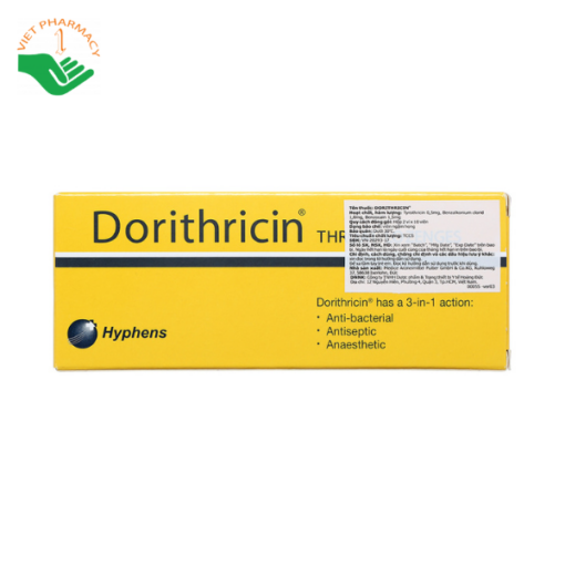 Thuốc ngậm Dorithricin điều trị viêm họng, đau rát họng