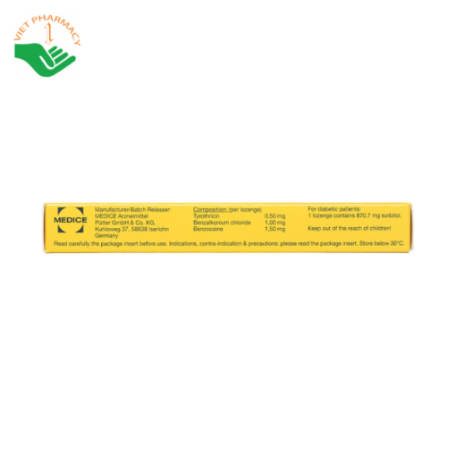 Thuốc ngậm Dorithricin điều trị viêm họng, đau rát họng