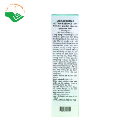 Tinh chất giúp làm trắng da, giảm nám Dr IASO Derma Action Essence D44 50ml