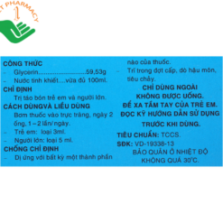 Dung dịch bơm trực tràng Rectiofar trị táo bón