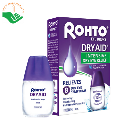 Dung dịch nhỏ mắt giảm khô mắt chuyên sâu Rohto Dry Aid 10ml