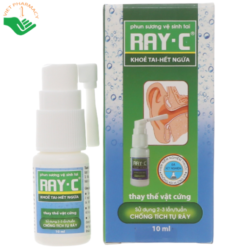 Dung dịch phun sương vệ sinh tai Ray-C làm sạch ráy tai dư thừa (chai 10ml)