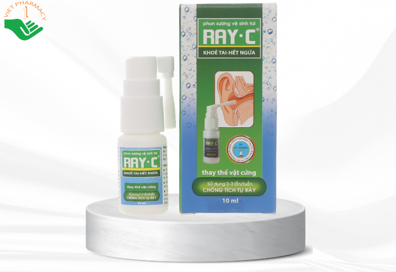 Dung dịch phun sương vệ sinh tai Ray-C làm sạch ráy tai dư thừa (chai 10ml)