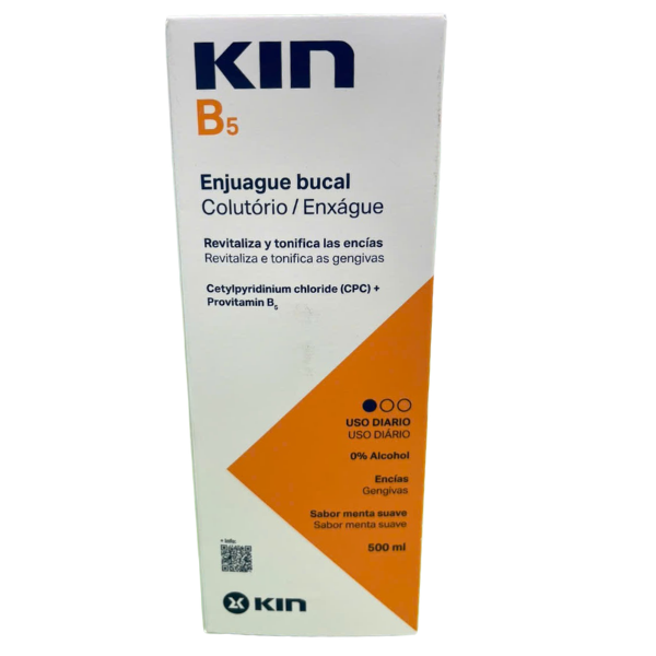 Dung dịch súc miệng Kin B5 500ml ngăn ngừa mảng bám, giúp nướu khỏe mạnh, phòng tránh sâu răng