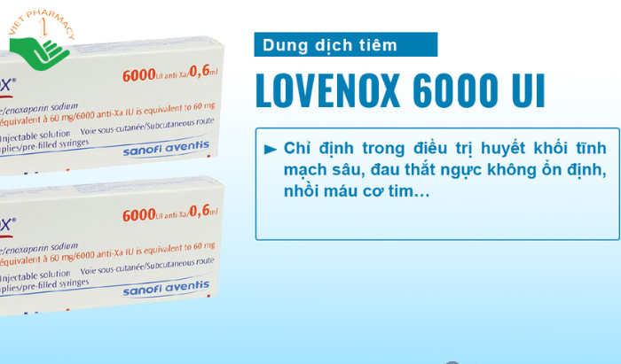 Dung dịch tiêm Lovenox 6000 anti-Xa IU/0.6 ml điều trị dự phòng bệnh thuyên tắc huyết khối tĩnh mạch (2 ống)