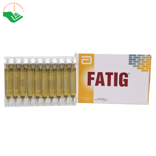 Dung dịch uống Fatig 10ml Abbott hỗ trợ điều trị suy nhược chức năng, bổ sung khoáng chất (2 vỉ x 10 ống)
