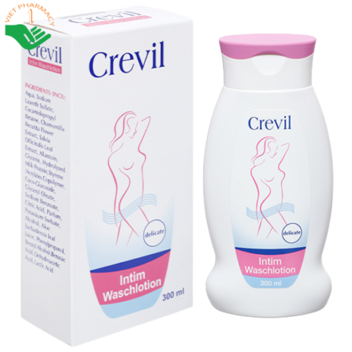 Dung dịch vệ sinh phụ nữ Crevil Intim Waschlotion chống viêm, cân bằng pH (chai 300ml)