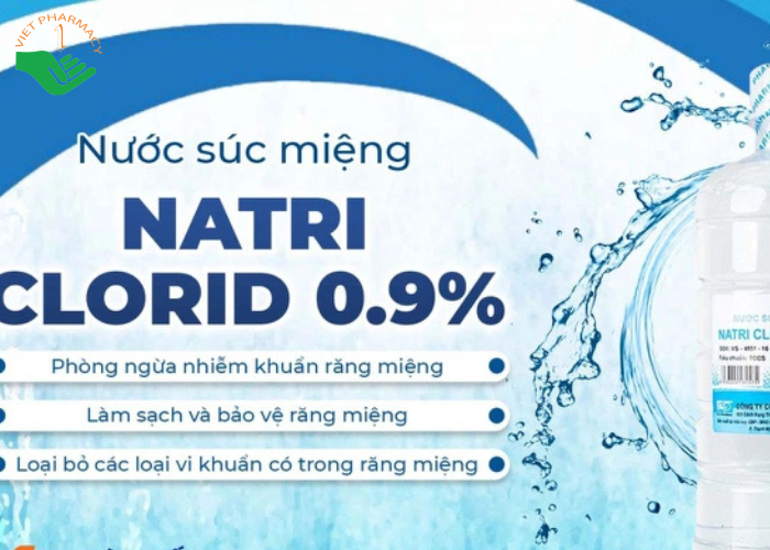 Dung dịch vô trùng Natri Clorid 0,9% Dược 3-2 rửa vết thương hở và kín, súc miệng (500ml)