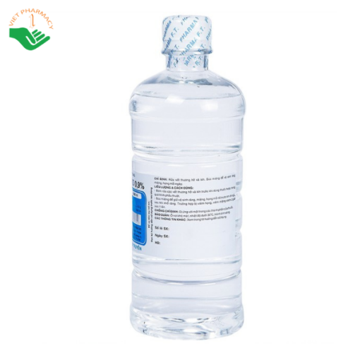 Dung dịch vô trùng Natri Clorid 0,9% Dược 3-2 rửa vết thương hở và kín, súc miệng (500ml)