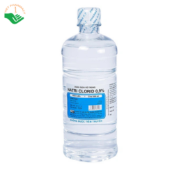 Dung dịch vô trùng Natri Clorid 0,9% Dược 3-2 rửa vết thương hở và kín, súc miệng (500ml)