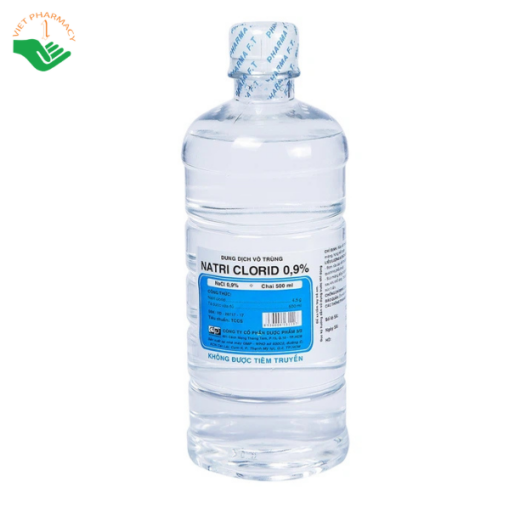 Dung dịch vô trùng Natri Clorid 0,9% Dược 3-2 rửa vết thương hở và kín, súc miệng (500ml)