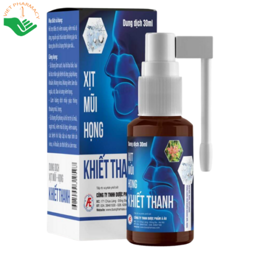 Dung dịch xịt mũi họng Khiết Thanh trị sổ mũi, ngạt mũi, viêm mũi dị ứng, viêm xoang (lọ 30ml)