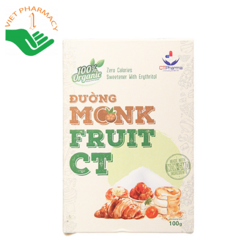 Đường La Hán Quả Monk Fruit CT hộp 100gr (hộp 20 gói x 5gr)