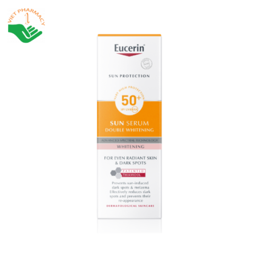 Tinh chất chống nắng dưỡng trắng da Eucerin Sun Double Whitening Serum SPF 50+ 50ml