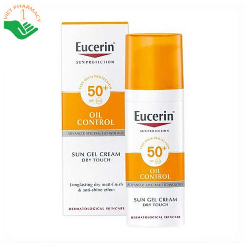 Kem chống nắng giúp giảm nhờn Eucerin Sun Gel Cream Oil Control SPF 50+ 50ml