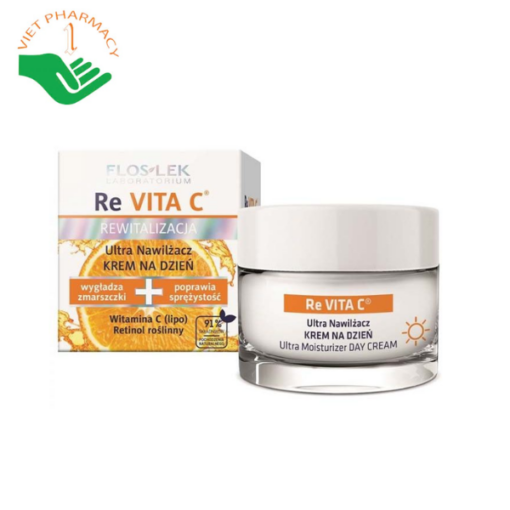 Kem Vitamin làm sáng, giảm nhăn & trẻ hóa da ban ngày Floslek Re Vita C Revitalization - Ultra Moisturizer Day Cream 50ml