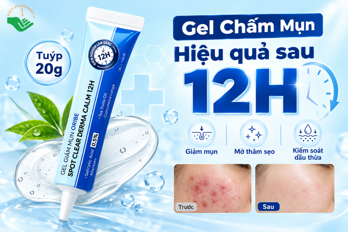 Gel giảm mụn Oribe Spot Clear Derma Calm 12H (Tuýp 15g)