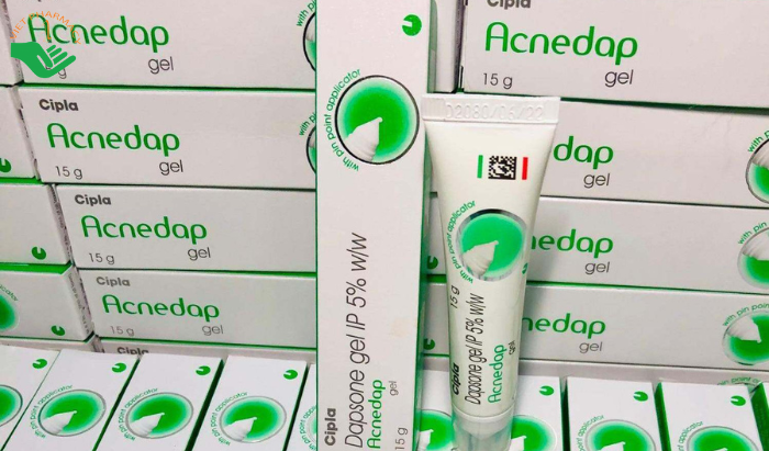 Gel trị mụn Acnedap Gel Dapsone Gel IP 5% Cipla điều trị mụn trứng cá (tuýp 15g)