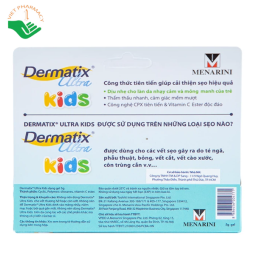 Gel hỗ trợ trị sẹo Dermatix Ultra Kids 5g