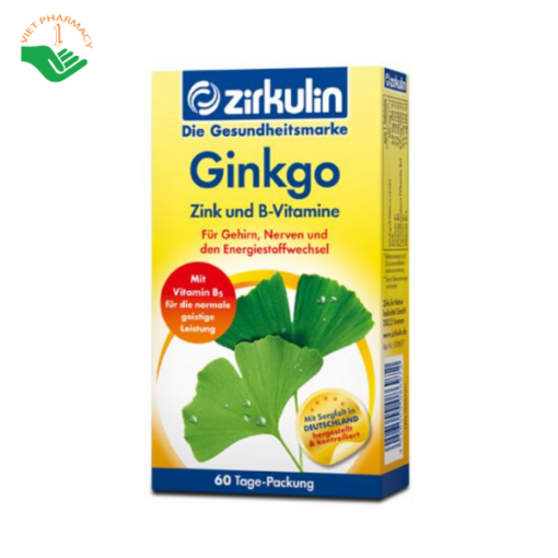 Viên uống bổ não Zirkulin Ginkgo Zink und B- Vitamine