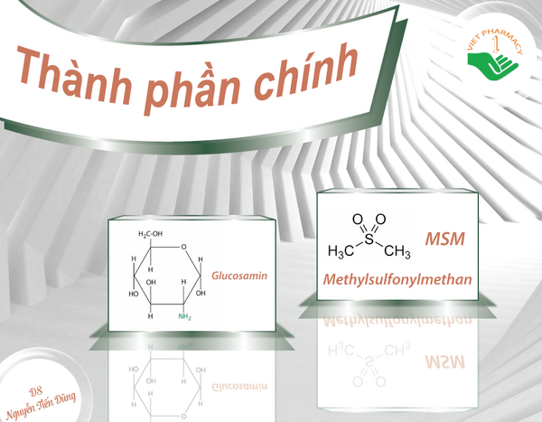Glucosamin và MSM là thành phần chính của sản phẩm