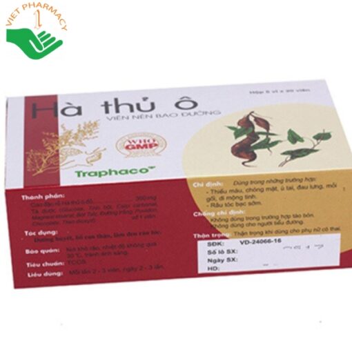 Hà thủ ô Traphaco trị tóc bạc sớm, dưỡng huyết (100 viên)
