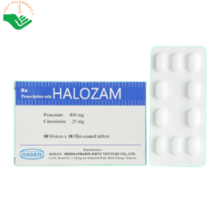 Thuốc Halozam điều trị suy giảm thần kinh, đau nửa đầu (10 vỉ x 10 viên)