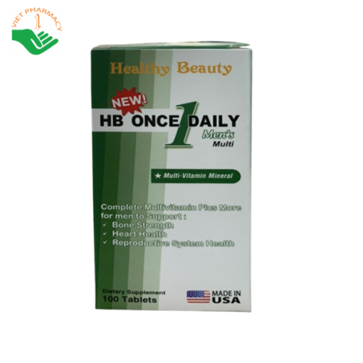 Tăng cường sức khỏe nam giới Healthy Beauty HB Once Daily Men