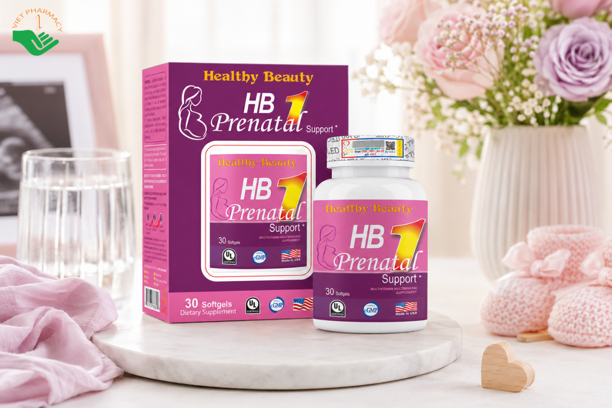 Viên uống HB1 Prenatal Support hỗ trợ bổ sung vitamin tổng hợp dành cho bà bầu