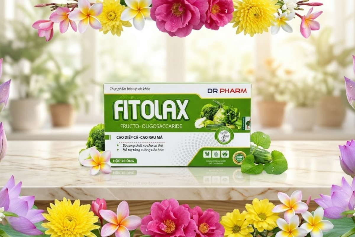 Dr Pharma Fitolax bổ sung chất xơ hỗ trợ tiêu hóa ( Hộp 20 ống)