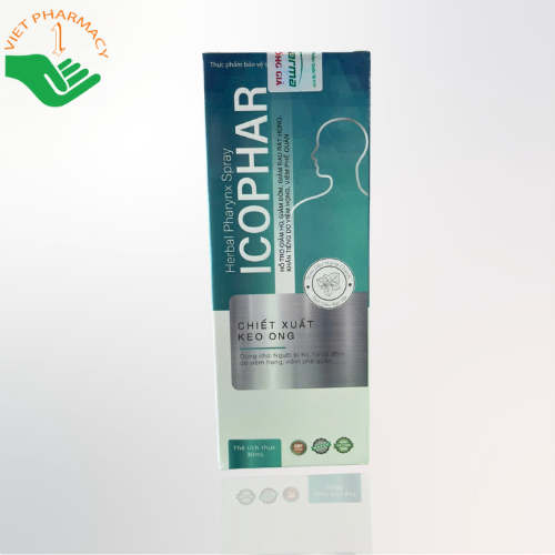 Hỗ trợ giảm ho Herbal Pharyxnx Spray Icophar